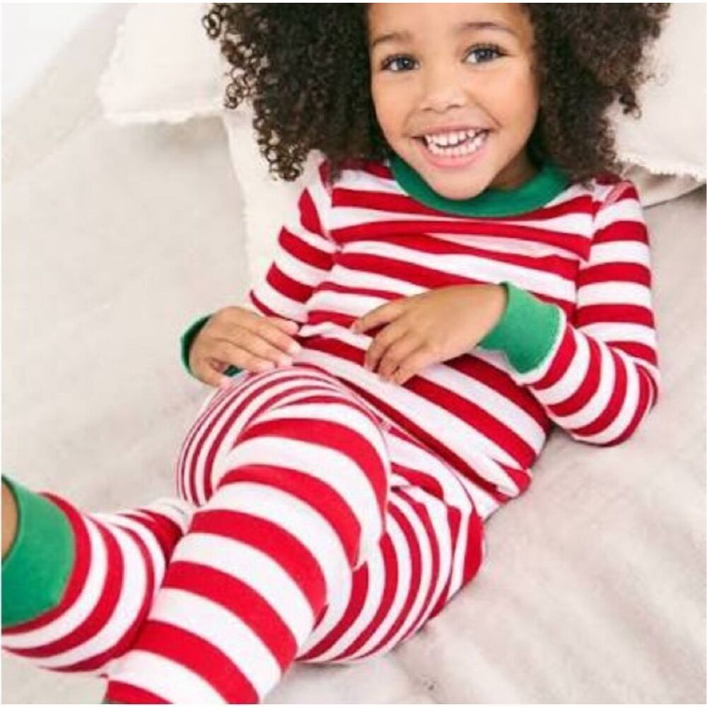 Hanna Andersson Kids Striped Long John Pajama Set Size 5
